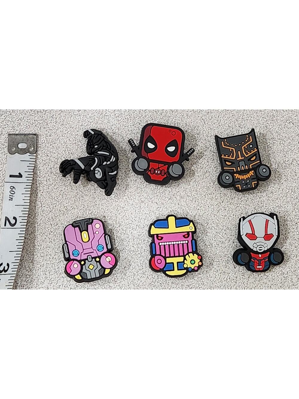 Marvel Super Hero's Shoe Charms for Crocs 6 Pc NWOTS Mixed Lot